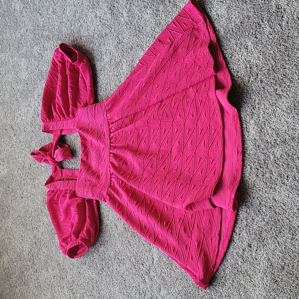 Free People Violet Mini Dress in Fuschia